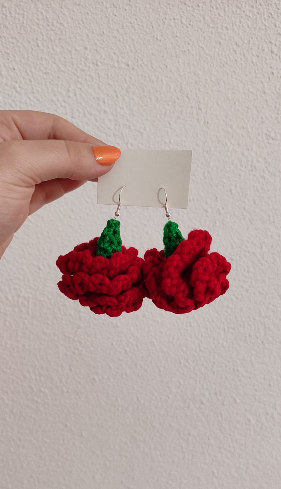 Brincos Cravos em Crochet