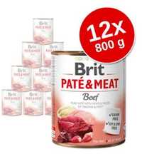 12x800g BRIT Pate&Meat Wołowina puszki mięsne dla psa wysokiej jakości