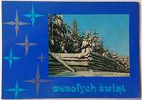 Kartka pocztowa - Wesołych Świąt - KAW RUCH - czysta - 1976 r. - Nr 17