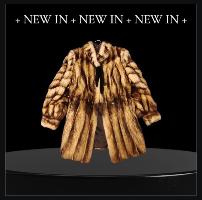 Ekskluzywne naturalne futro z fretek ciepłe modne idealne na zimę 42/4