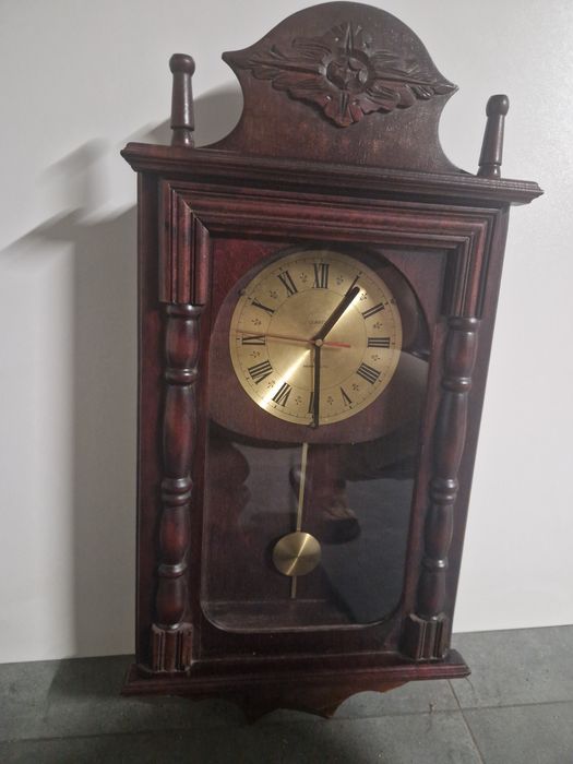 Zegar ścienny / starocie / mahoń