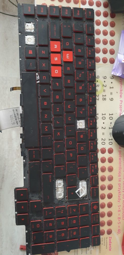 Hp omen 17 klawisze + zawiasy