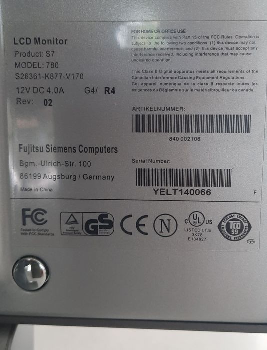 Monitor Fujitsu Siemens