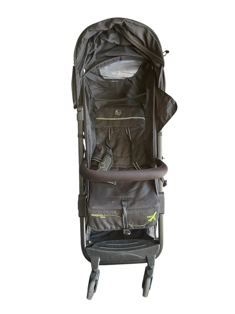 Carrinho bebé avião Asalvo Flight preto trolley cabine