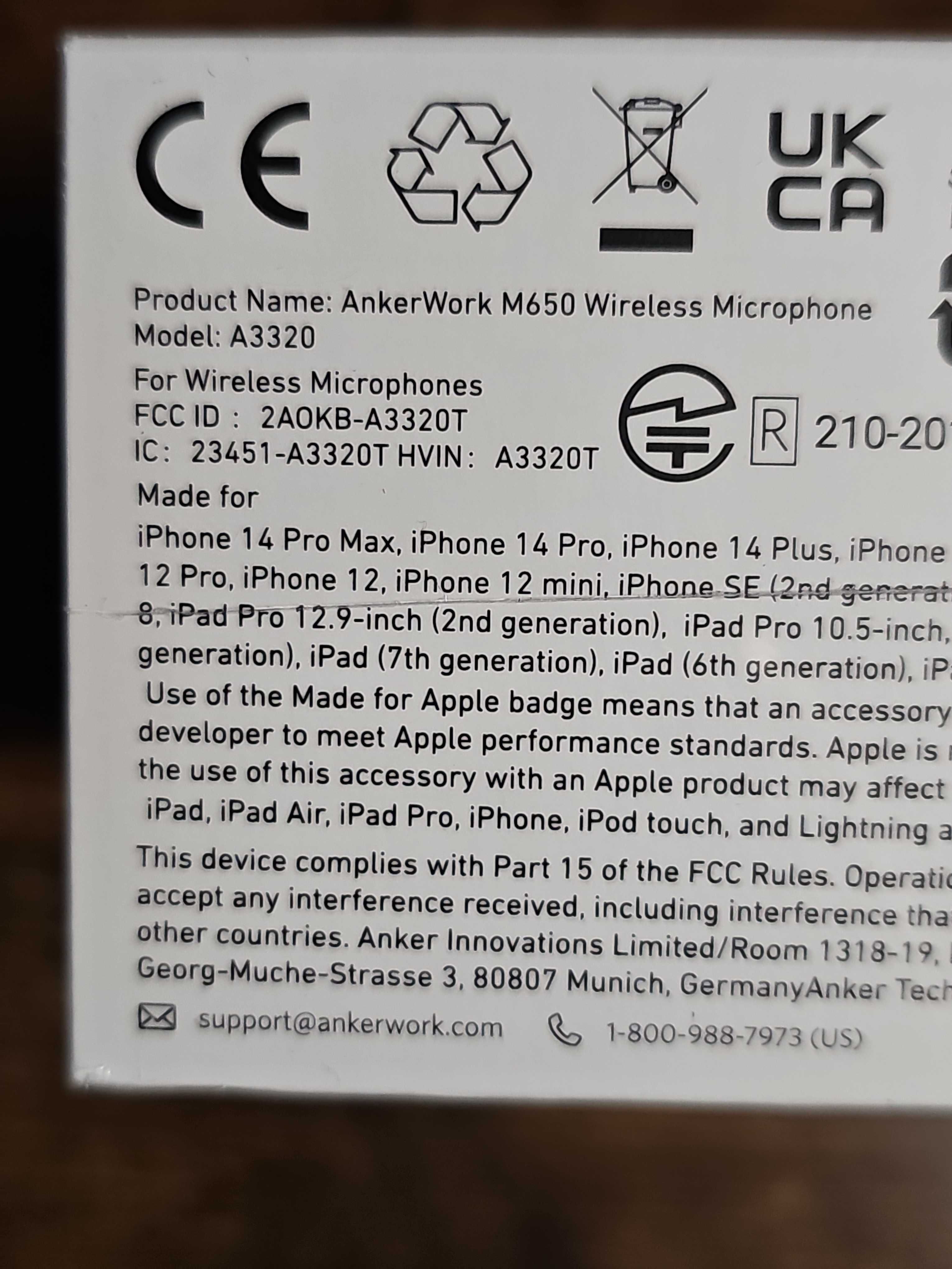 AnkerWork M650 Bezprzewodowy mikrofon mocowany na ubraniu