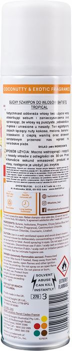 Batiste Tropical Suchy Szampon Do Włosów Tropikalny 200 Ml