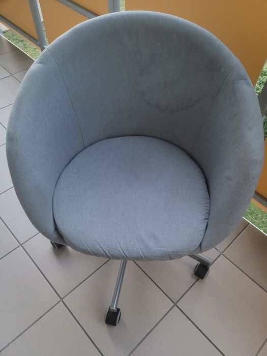 Krzeslo do biurka obrotowe szare boho