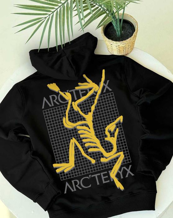 Черная кофта Arcteryx GorpCore // Артерикс Худи ХС С М Л ХЛ