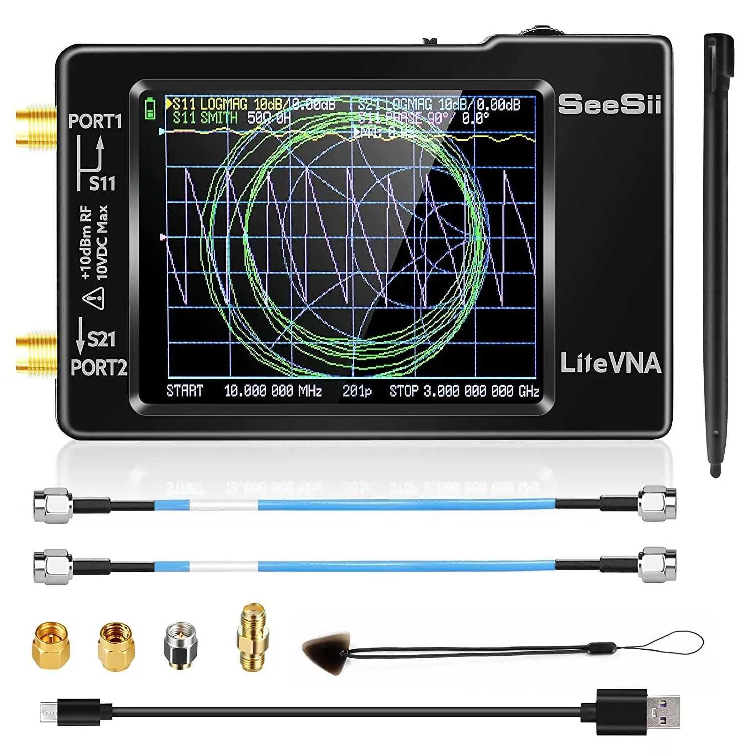 Векторний аналізатор LiteVNA-62 (NanoVNA), 2,8 дюйми, 50kHz – 6.3GHz