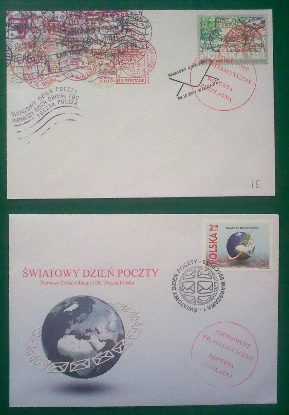 Koperty FDC kasowane