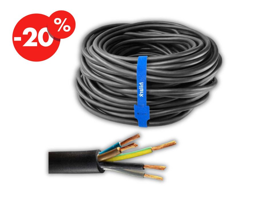Nowy Przewód Kabel Siłowy OW H05RR-F 5x2,5 20m Gumowy - OKAZJA