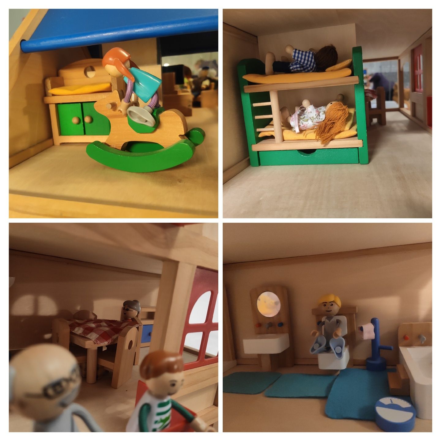 Domek dla lalek z wyposażeniem i postaciami