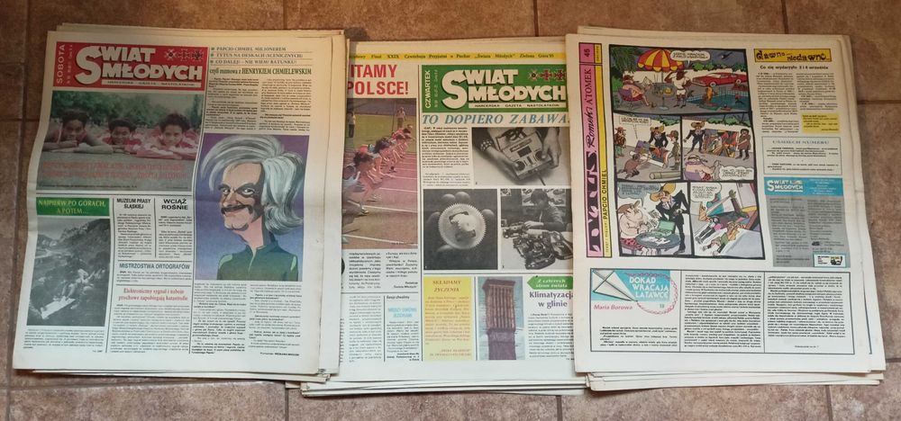 Świat Młodych 38 szt. Tytus Romek i A'tomek. 1985 rok