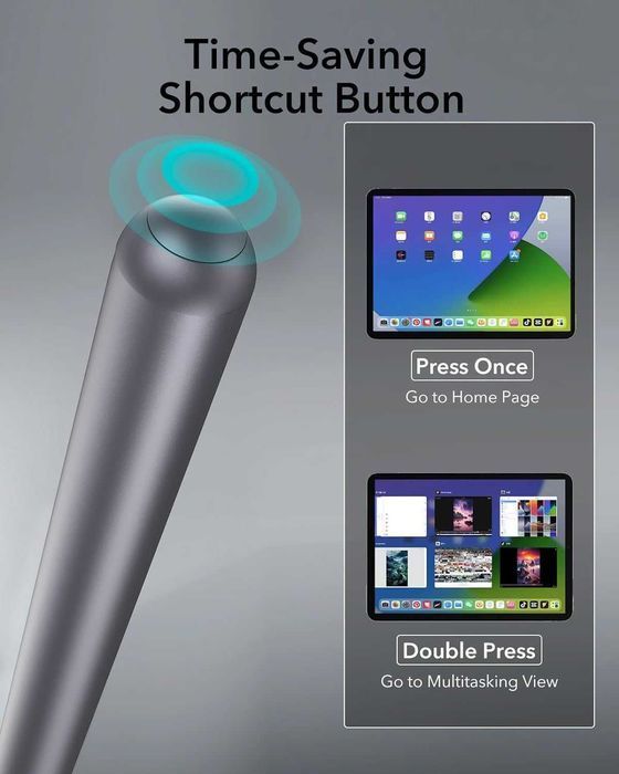 ESR magnetyczny rysik Pencil iPad Pro Air Palm Rejection USB-C szary