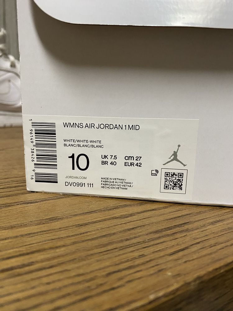 jordan 1 branco com caixa