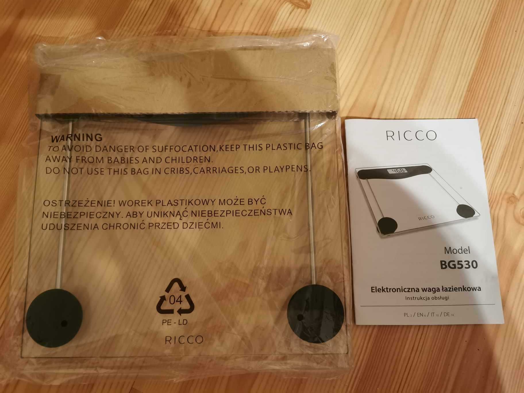 Elektroniczna waga łazienkowa RICCO BG 530