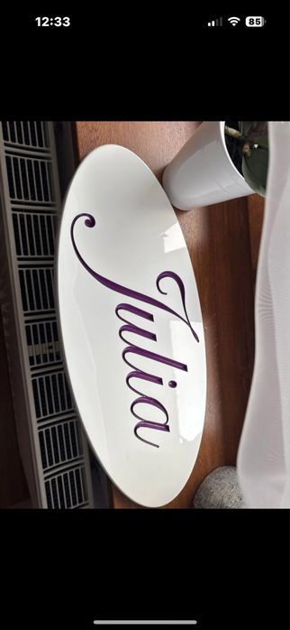 Tabliczka z imieniem Julia. Zkolekcji mebli Meblik