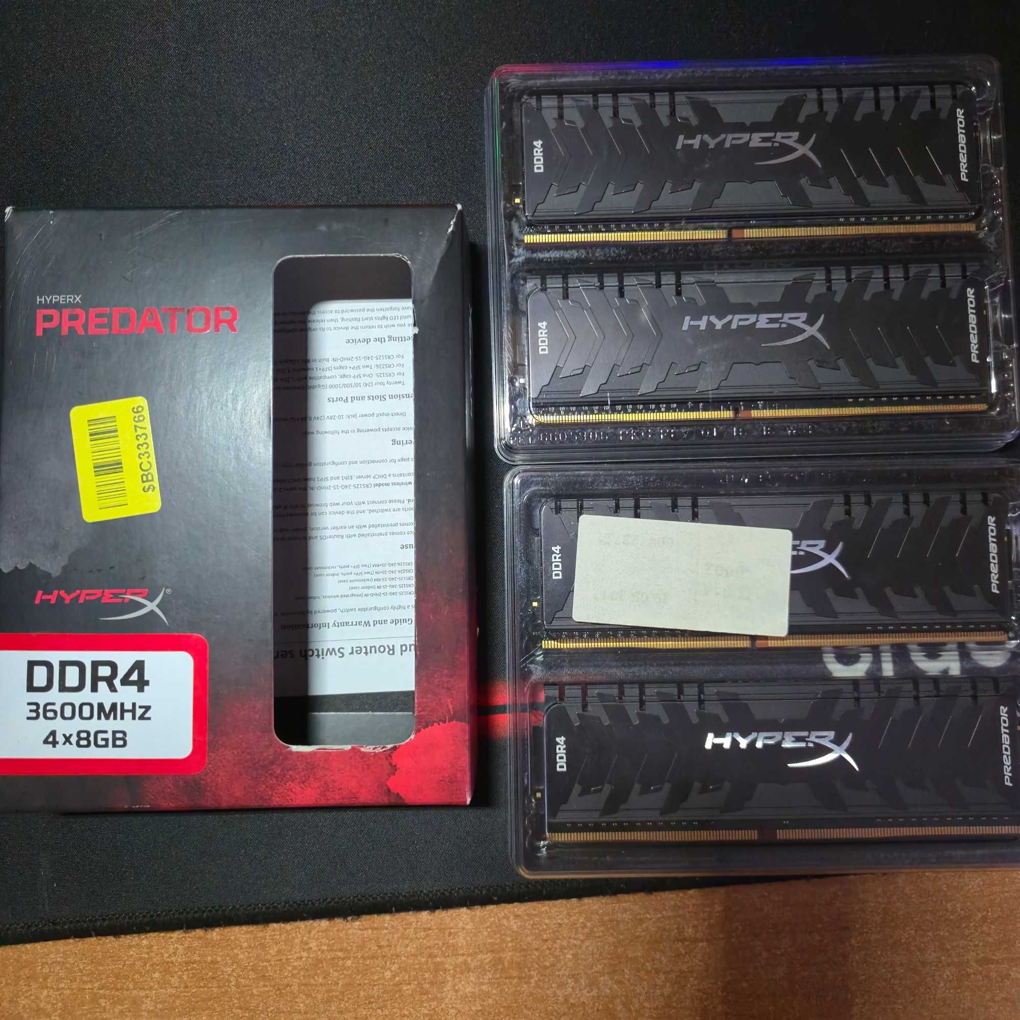 Оперативна пам'ять Hyperx Predator 8x4 32GB 3600MHz