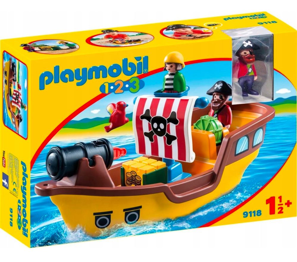 Playmobil 1.2.3 9118 Statek Piracki