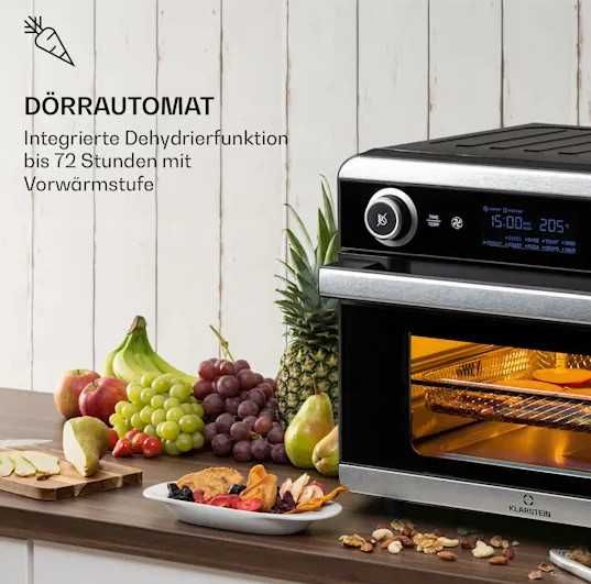 Аерофритюрніца 3-в-1 Klarstein AeroVital Jumbo , фритю, дегідр 1550 Вт