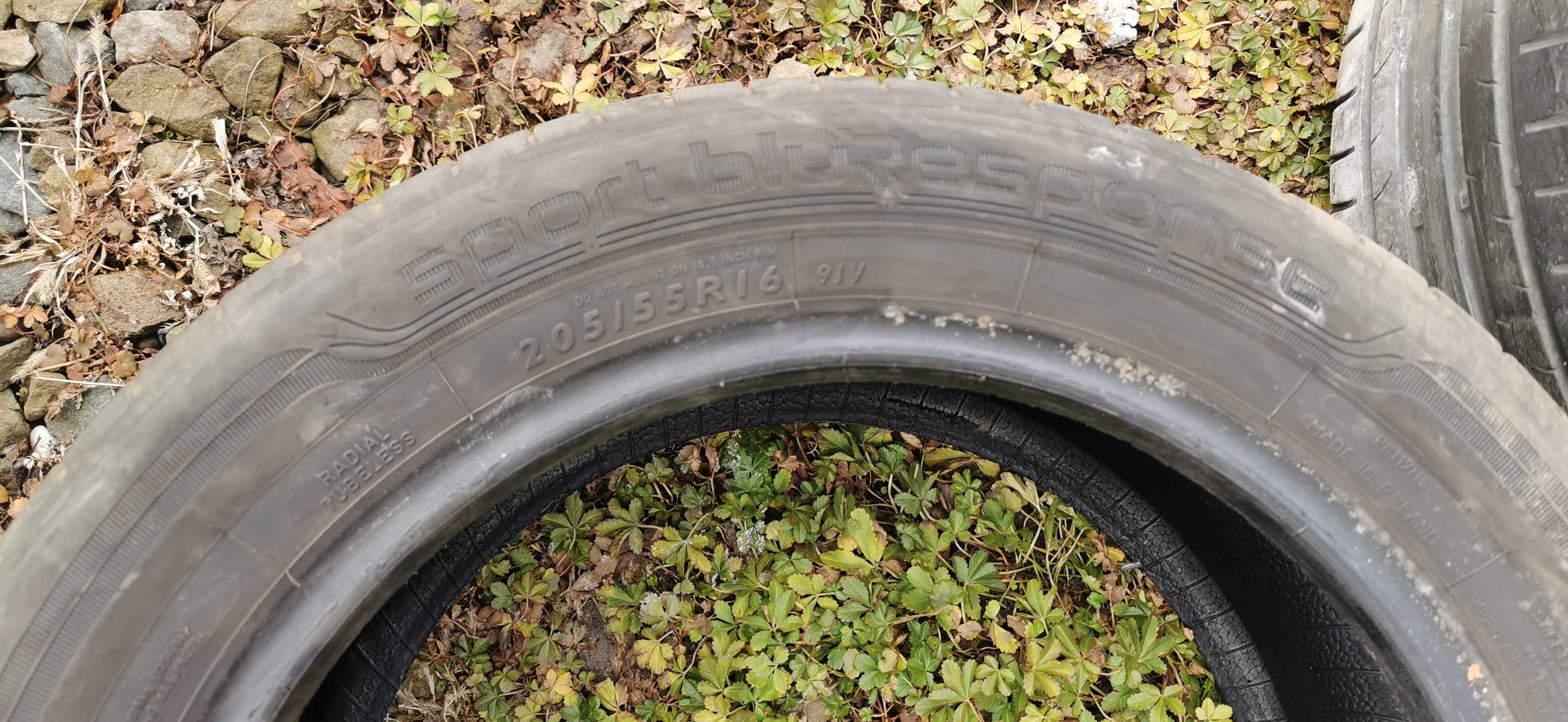 Opony letnie 205/55R16 i 225/45 R17. Dunlop Uniroyal