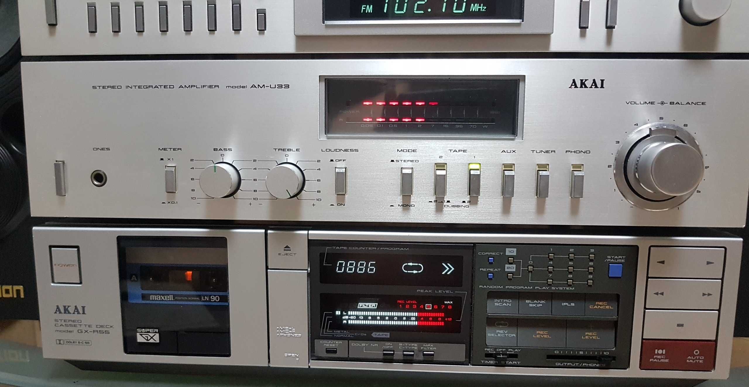 Комплект Akai GX-77+AT-V 04+AM-U33+ GX-R 55 made in Japan