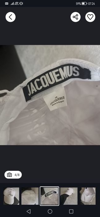 Opis! Biała czapka z daszkiem ala jacquemus hit