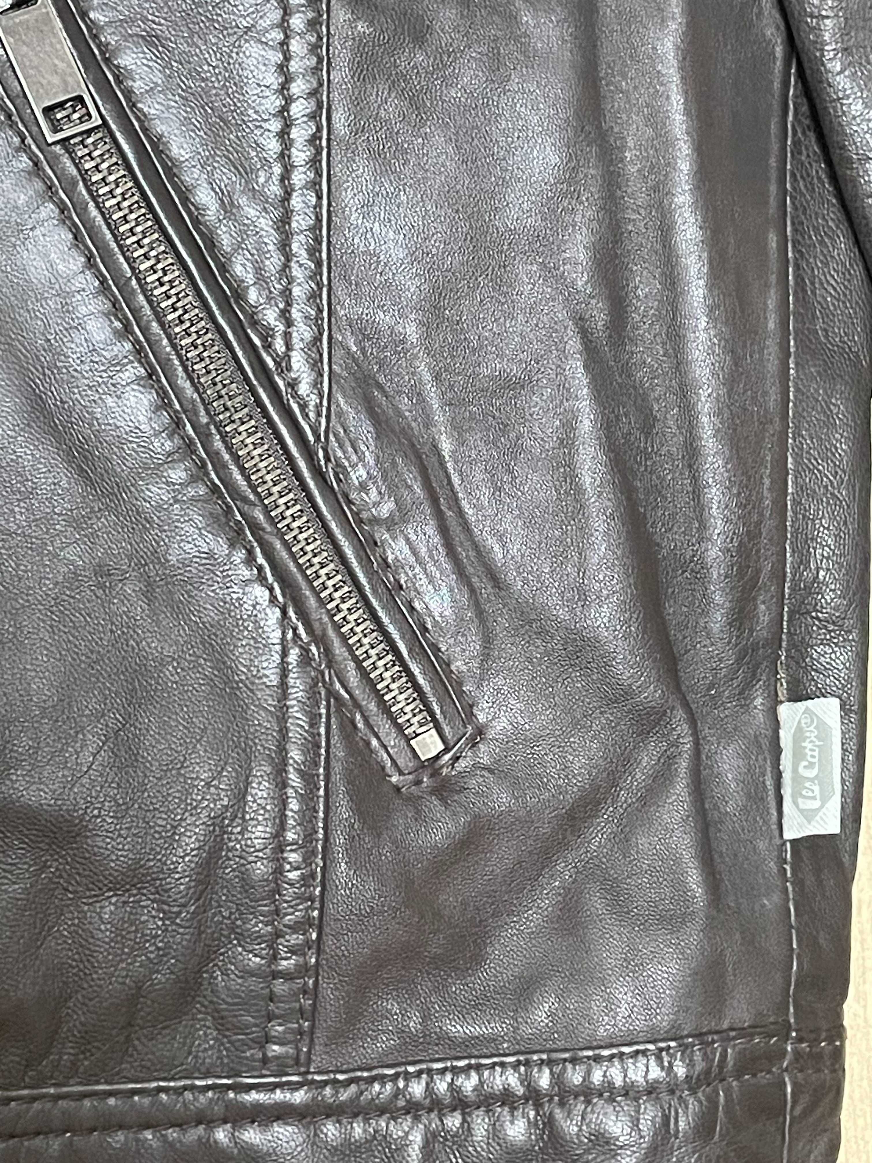Lee Cooper kurtka męska ze skóry owczej model BRIAG r. XL brązowa