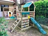Drewniany plac zabaw - wielofunkcyjny