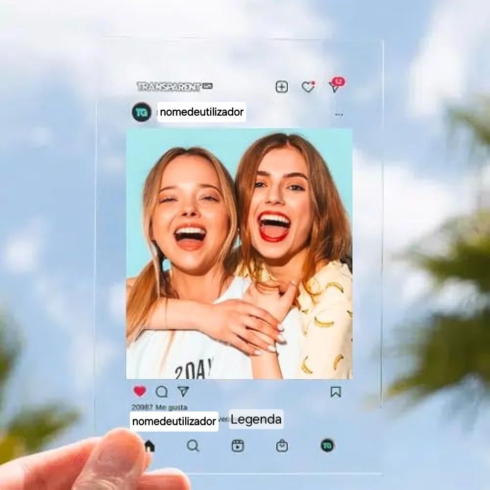 Prenda personalizável moldura com formato instagram NOVO ENVIO GRÁTIS