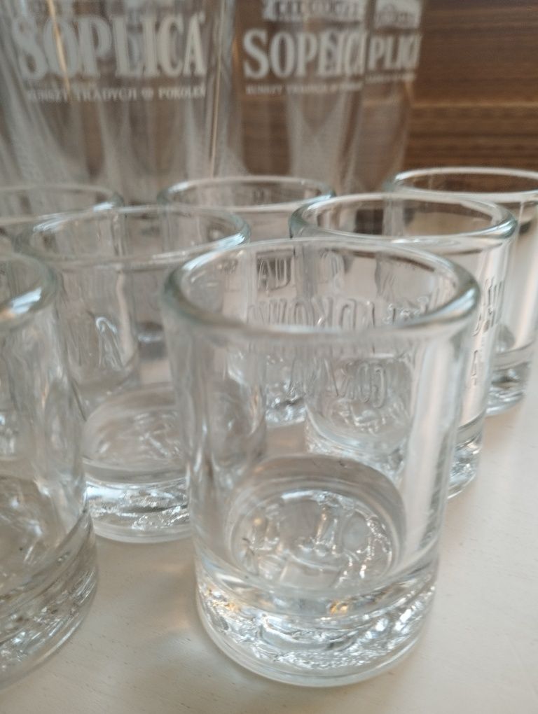 Komplet 9 szklanek "SOPLICA"  i kieliszków "Żołądkowa" (9szt)