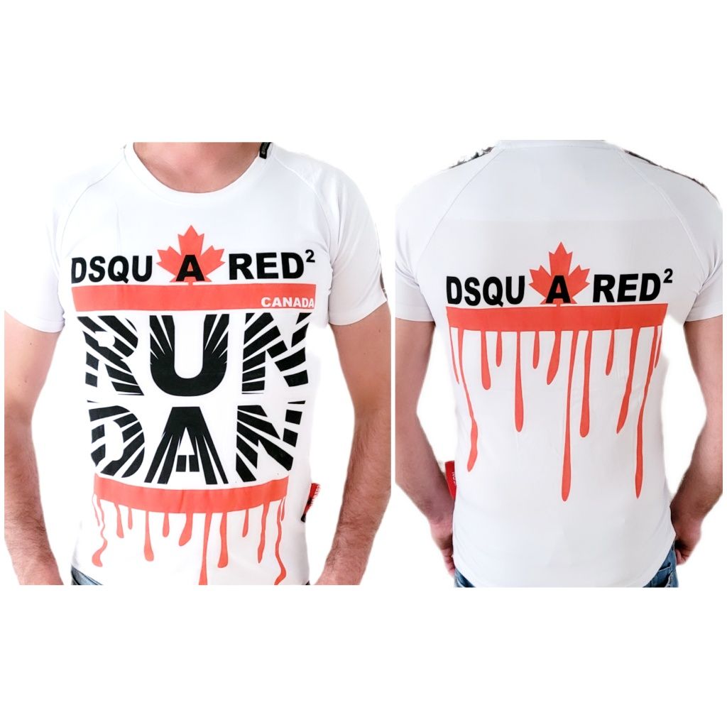 Koszulka T-Shirt męski Dsquared2  DSQ2  biała