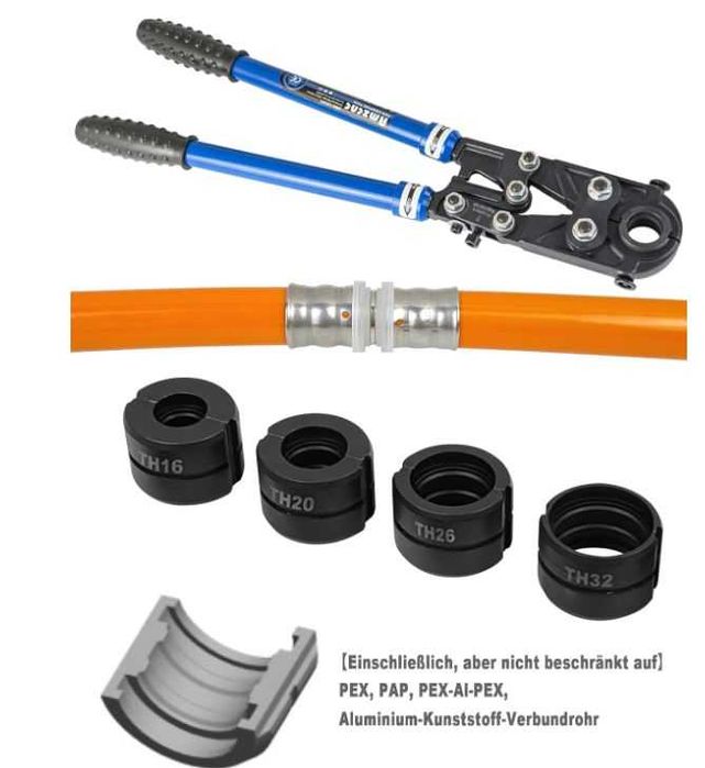 Ręczna zaciskarka do rur PEX/aluminiowych, konturTH 16-32, AMZCNC