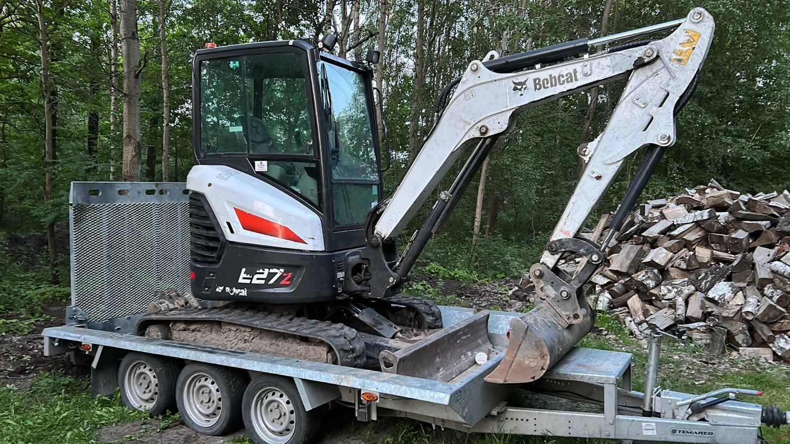 wypożyczalnia wynajem minikoparka 3 tony mini koparka bobcat jcb cat