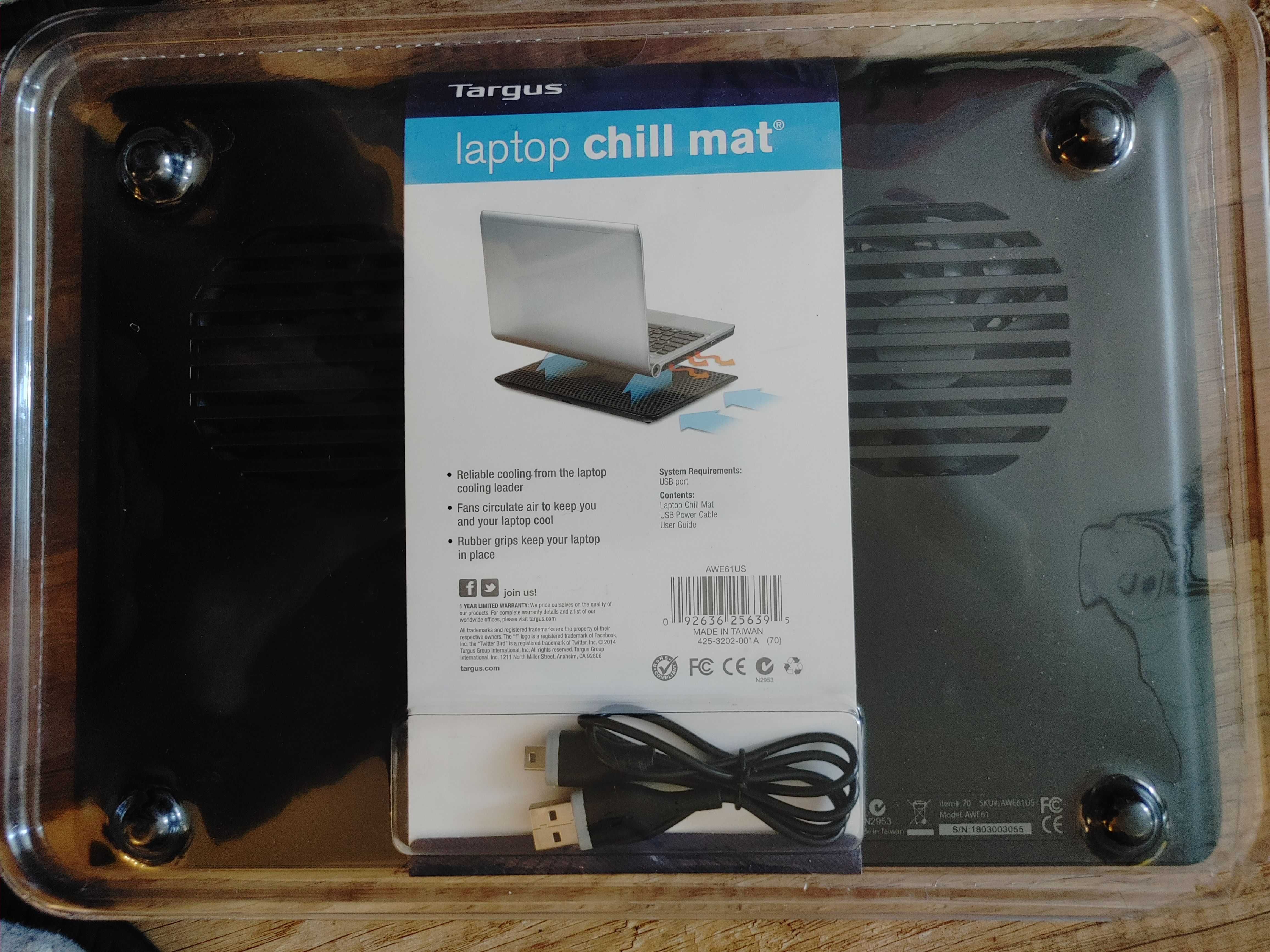 Podstawka chłodząca pod notebooka TARGUS Chill Mat (2 fany, wiatraki))