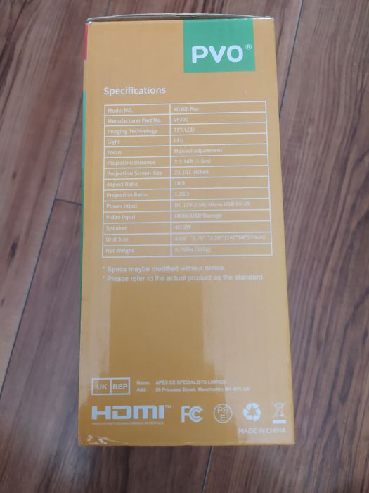 Проектор LED Projector PVO