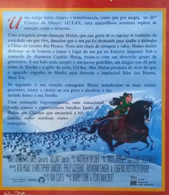 Filme Mulan em VHS