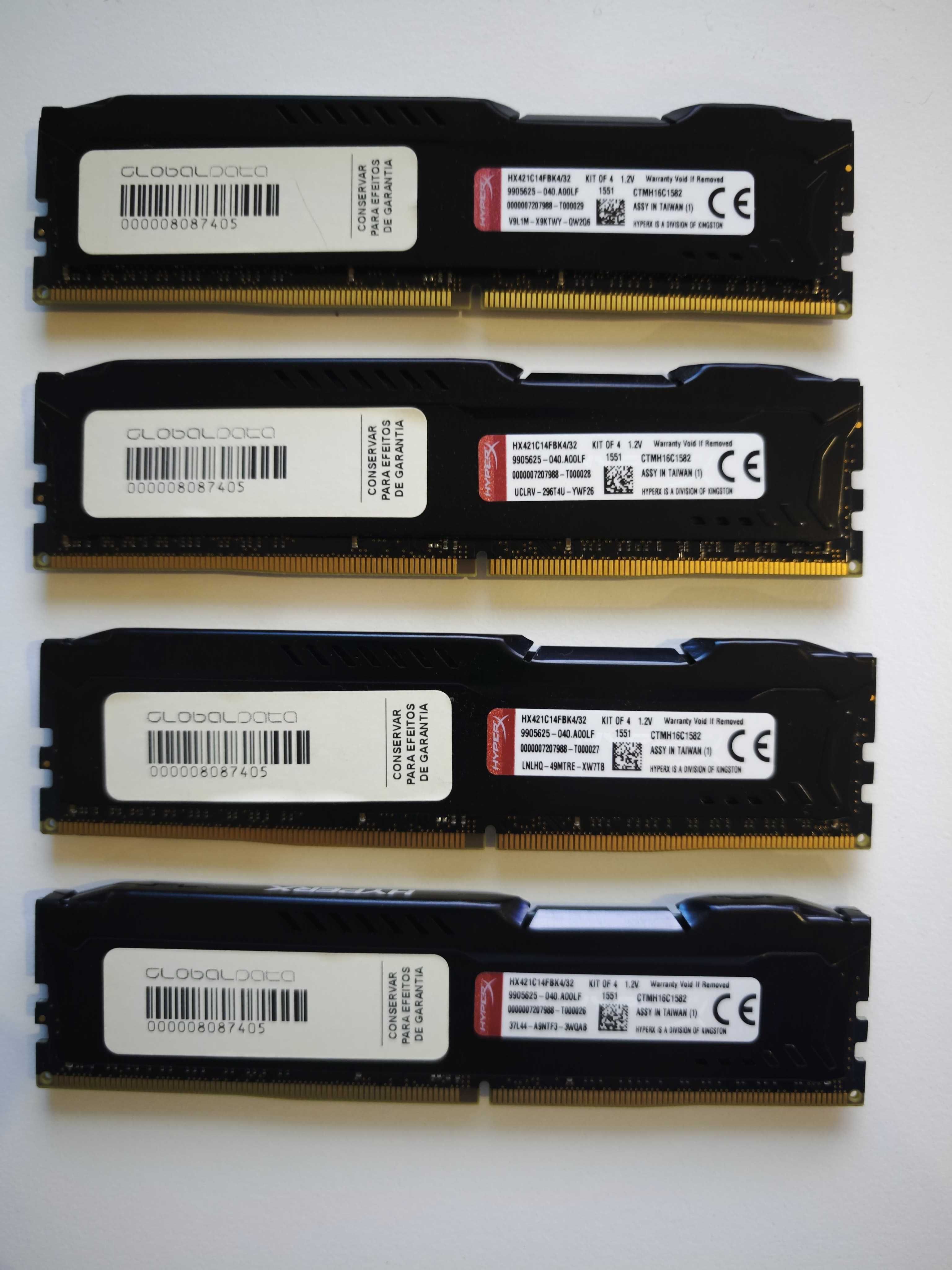 Kit Memória RAM HyperX Fury 32GB (4x8GB) DDR4