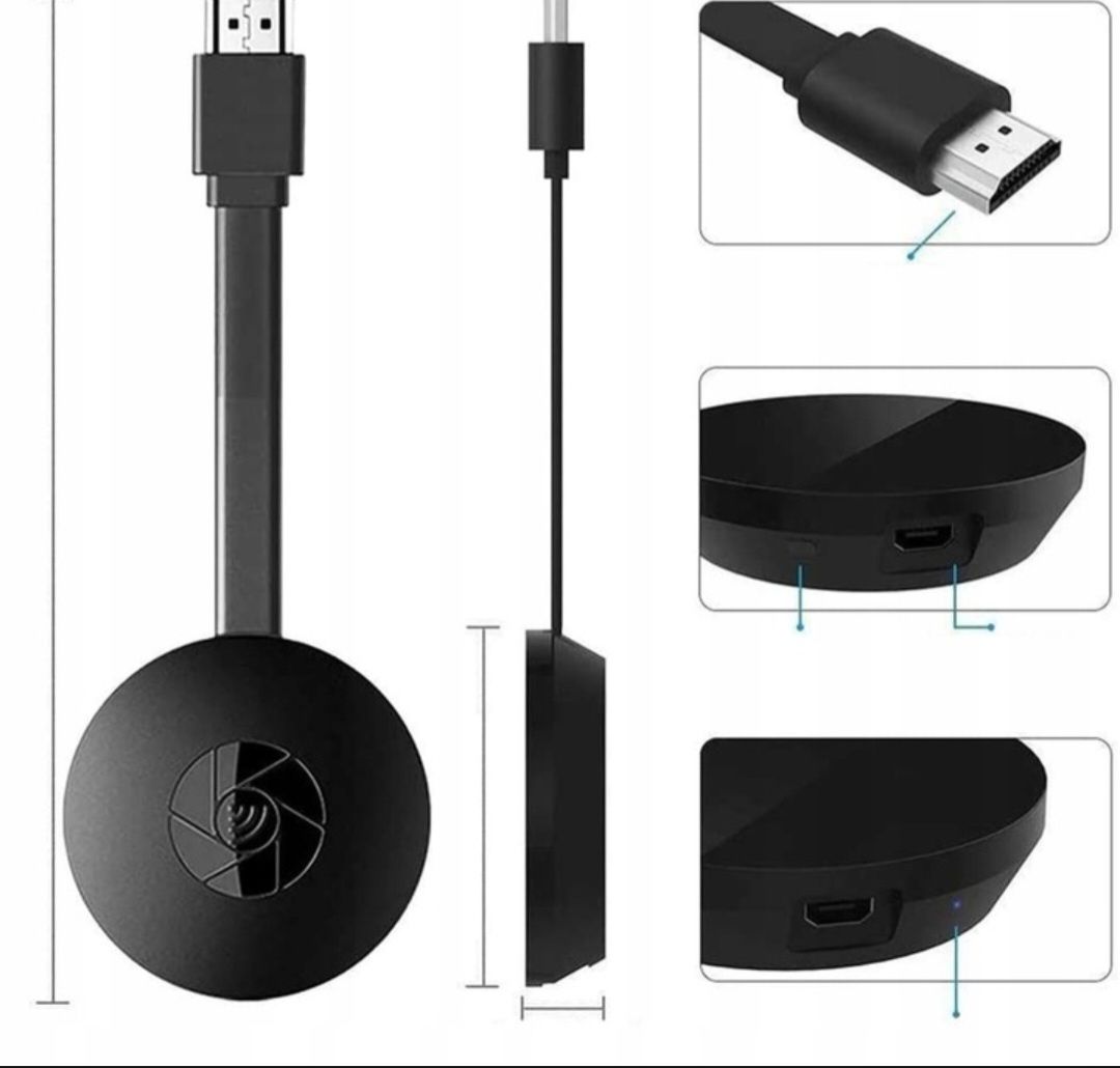 Adapter bezprzewodowy Google Chromecast G2-6 Miracast HDMI  Wi-Fi