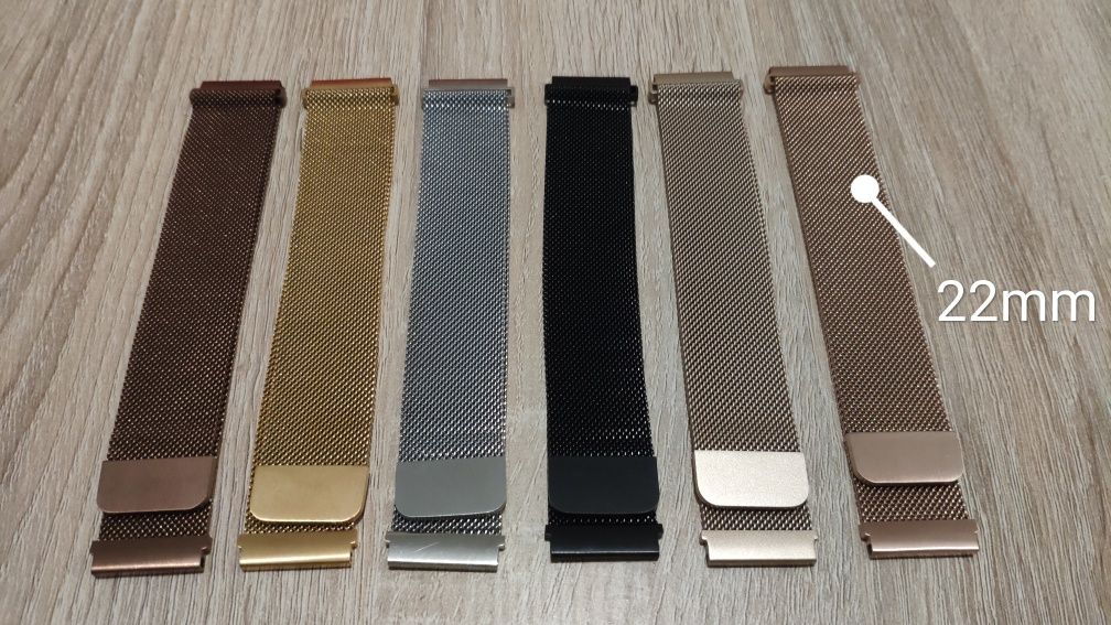 Bracelete Metálicas Huawei GT/GT2, Xiaomi Amazfit Bip, GTS, GTR, Strat