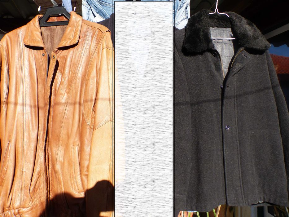 Blazers de cabedal e Lã