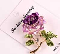 подарок красивая цветок роза брошка брошь фиолетовый