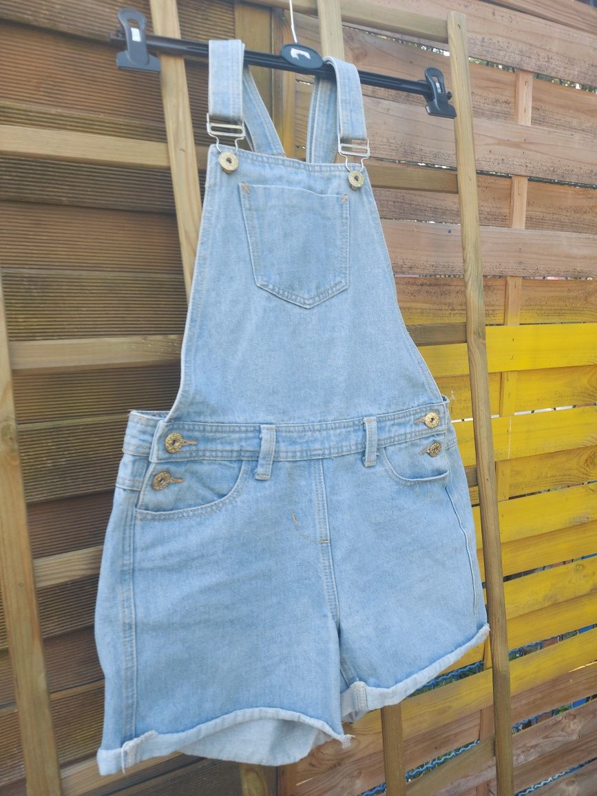 Krótkie spodenki ogrodniczki jeans damskie rozmiar 36/38 firma Denim