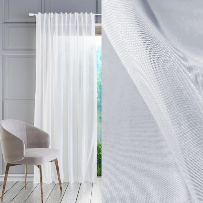 Firanka gładka Woal biały 300 Cm