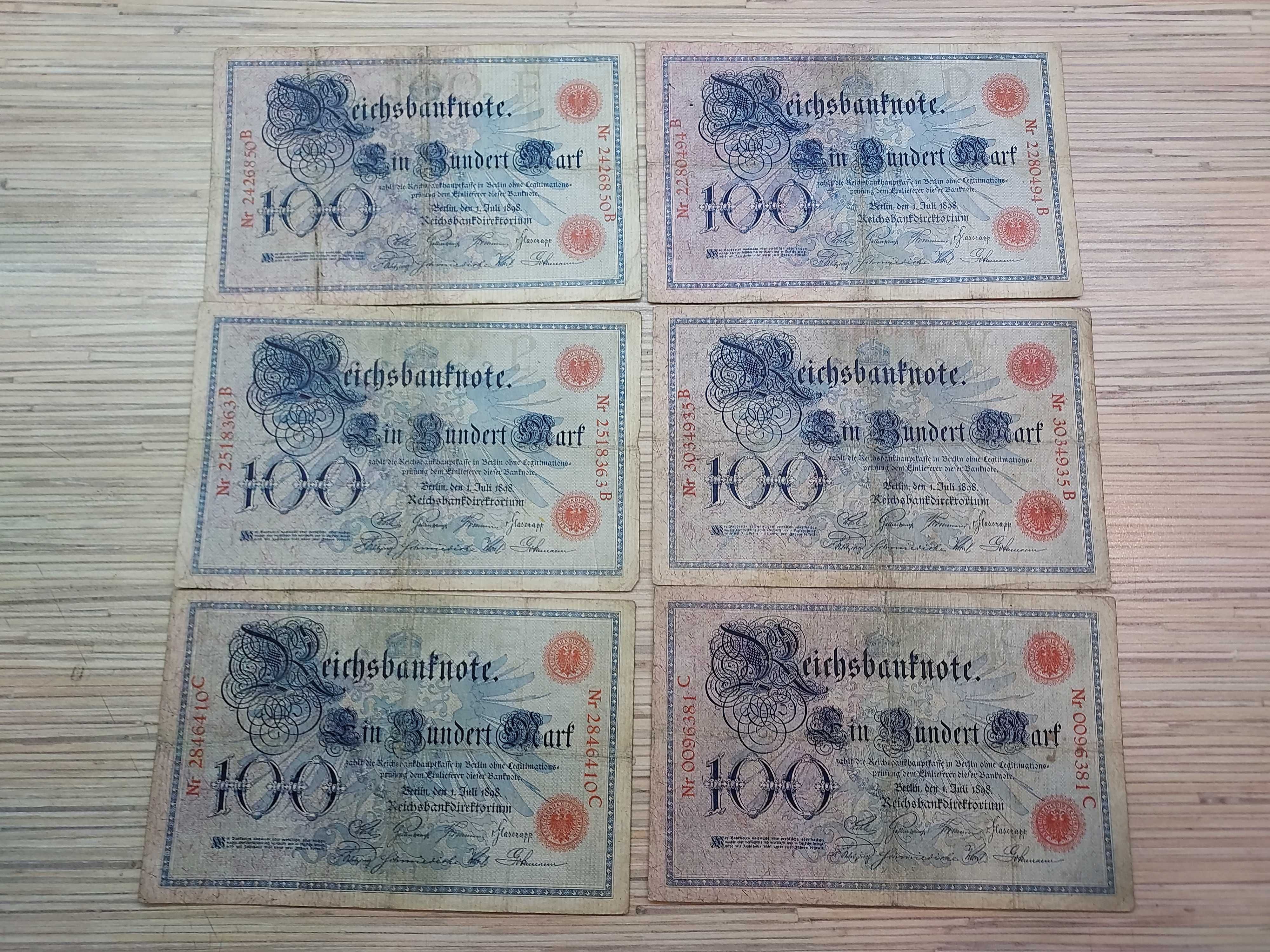 Stare niemieckie banknoty od 1898 dz1910 rok