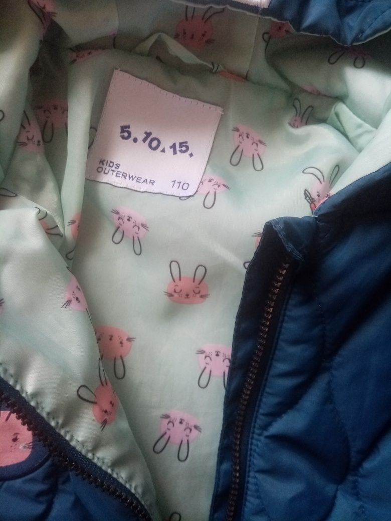 Kurteczka z króliczkiem na jesień r 110/116 - 116, z 5 10 15, śliczna