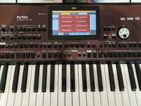 Korg PA700 + statyw + zewnętrzny monitor
