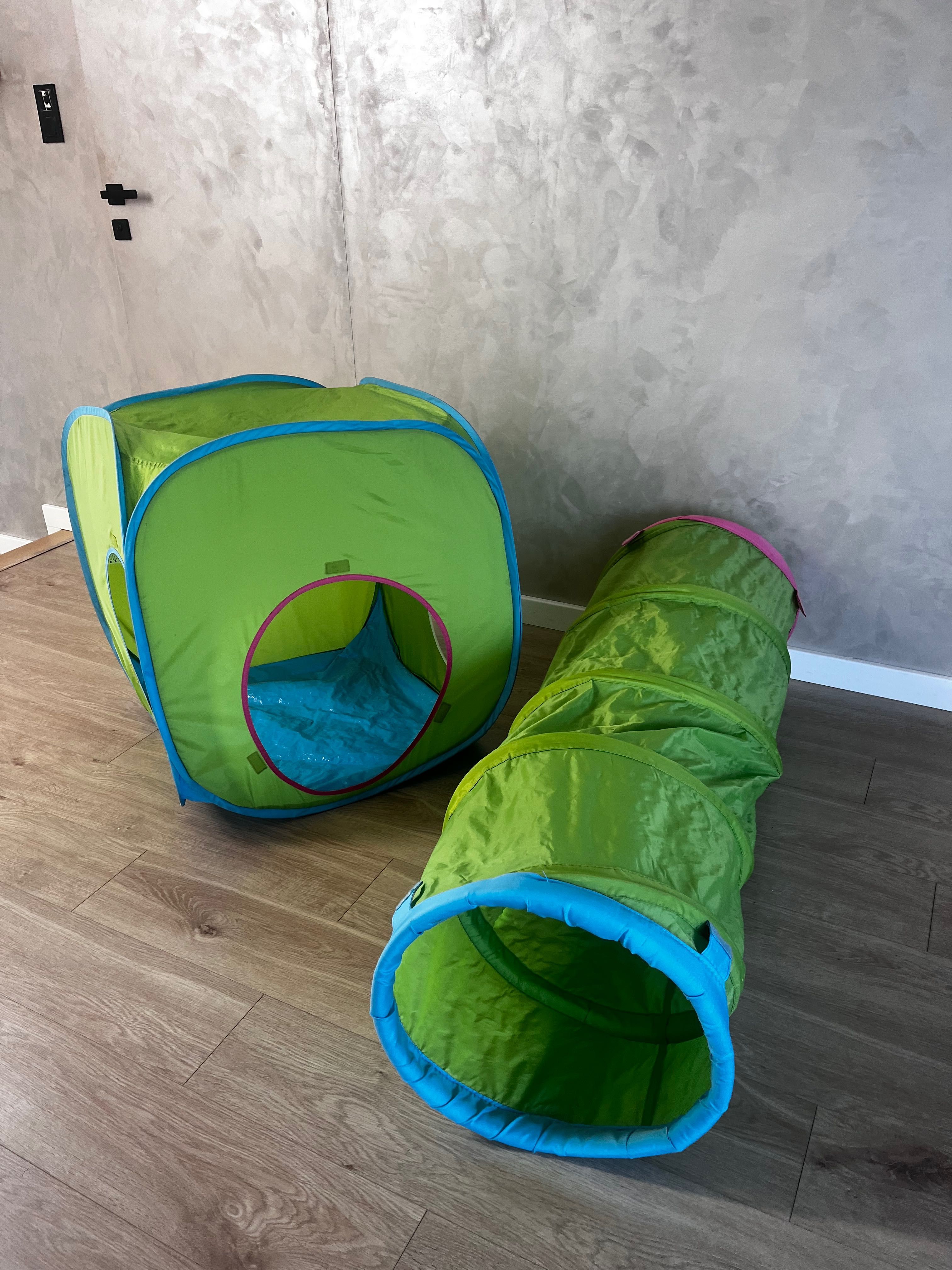 Namiot + tunel dziecięcy IKEA zielony DVÄRGMÅS