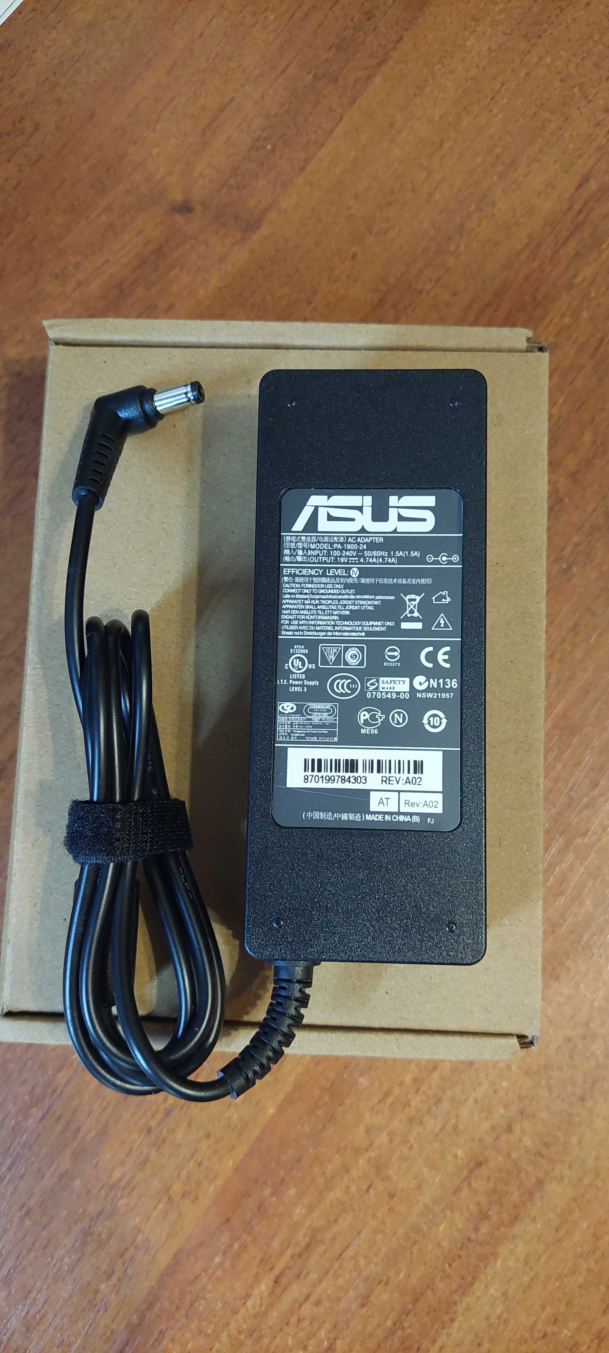 Зарядка  для ноутбука Asus 19v 4.74a 90w 5.5x2.5mm+кабель сетевой 220в