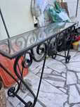 Mesa de corredor em ferro 130 x 35 x 79cm